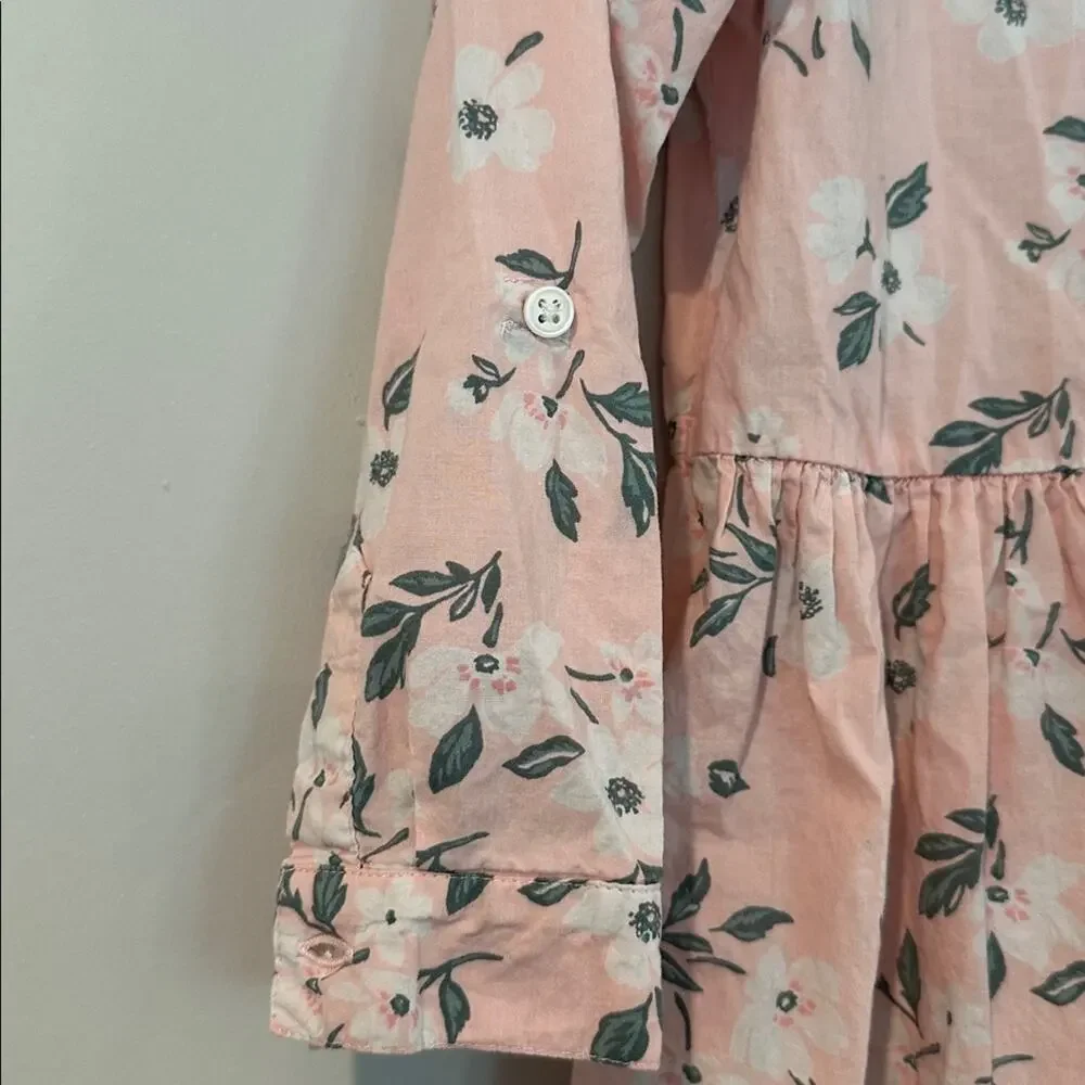 Carter’s 5T‎ Pink Floral Long Sleeve Collared Cotton Dress